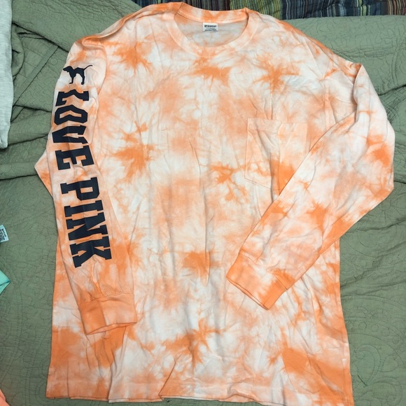 PINK Victoria's Secret Tops - vs pink orange tie dye shirt